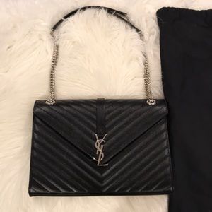 -SOLD- Saint Laurent large v flap monogram